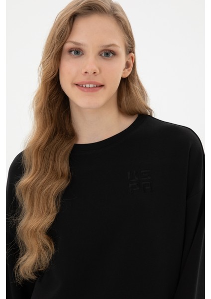 Kadın Siyah Sweatshirt 50313565-VR046 fiyatları