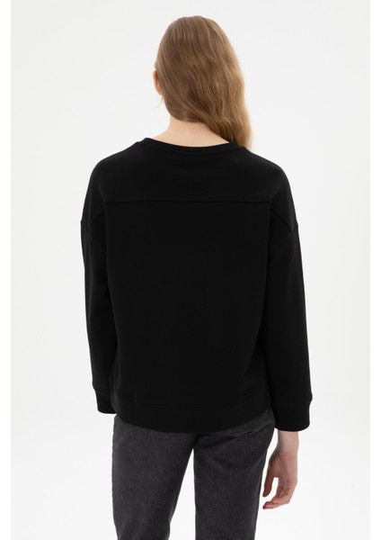 Kadın Siyah Sweatshirt 50313565-VR046 indirimleri