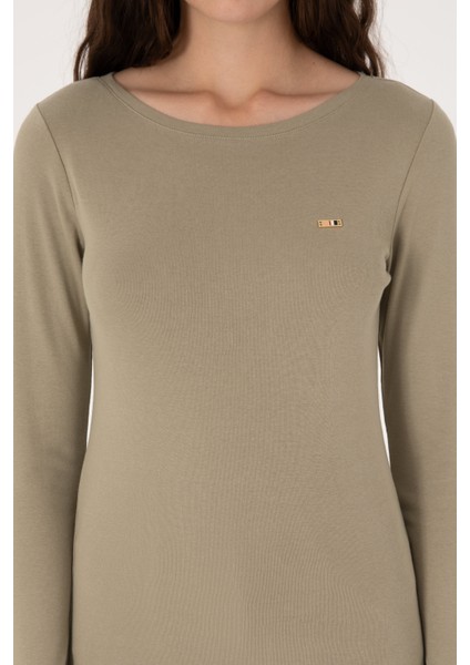 Kadın Açık Haki Sweatshirt 50315419-VR183