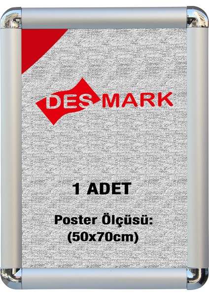25 mm B2(50X70) Rondo Köşe Alüminyum Aç-Kapa Çerçeve – Poster & Afiş Çerçevesi (Gümüş Eloksallı)