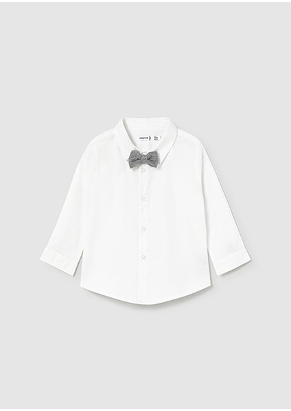 Krem Erkek Bebek Papyonlu Gömlek 2111