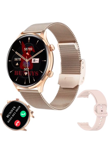 Poco F5 Uyumlu Su Geçirmez Akıllı Saat Mini 1.32 Inç Amoled