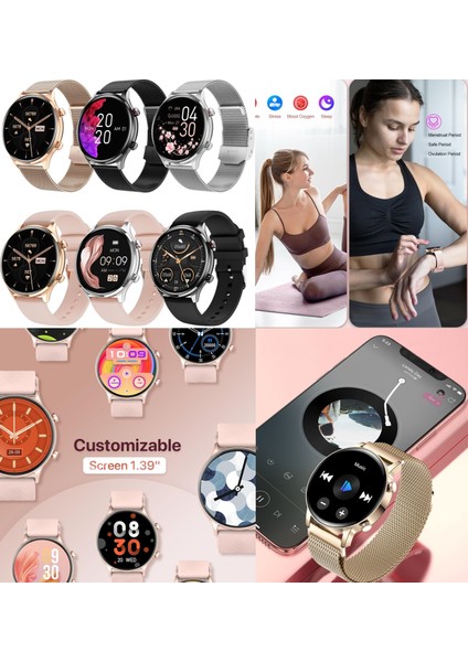 Poco F5 Uyumlu Su Geçirmez Akıllı Saat Mini 1.32 Inç Amoled indirimleri