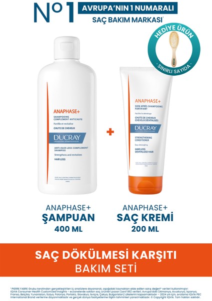 Anaphase Saç Dökülmesi Karşıtı Şampuan 400ML + Güçlendirici Saç Kremi 200ML