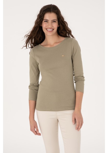 Kadın Açık Haki Sweatshirt 50315419-VR183