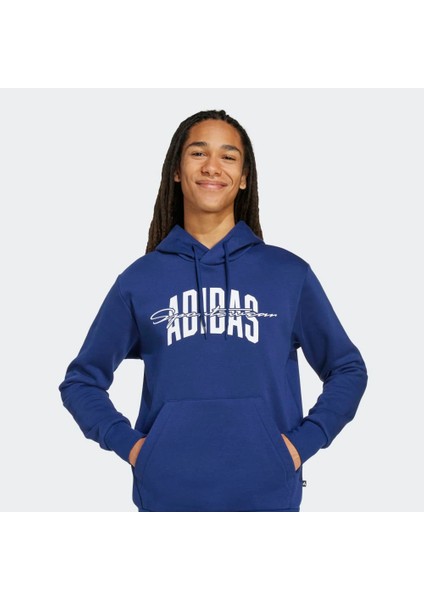 Sportswear JM6428 Collegiate Script Graphic Kapüşonlu Üst fırsatları