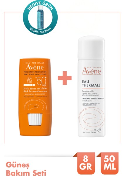 Spf 50+ Stick Güneş Kremi 8gr + Termal Su 50ML Rahatlatıcı Set