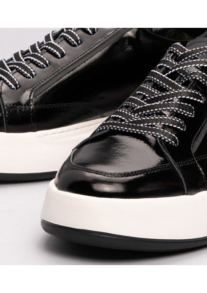 21096 Erkek Hakiki Deri Rugan Kalın Taban Sneaker Ayakkabı modelleri