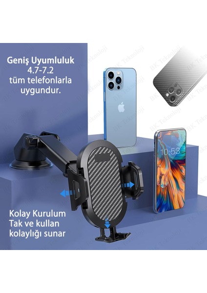 360 Derece Ayarlanabilir Vantuzlu Araç Içi Telefon Tutucu fırsatları