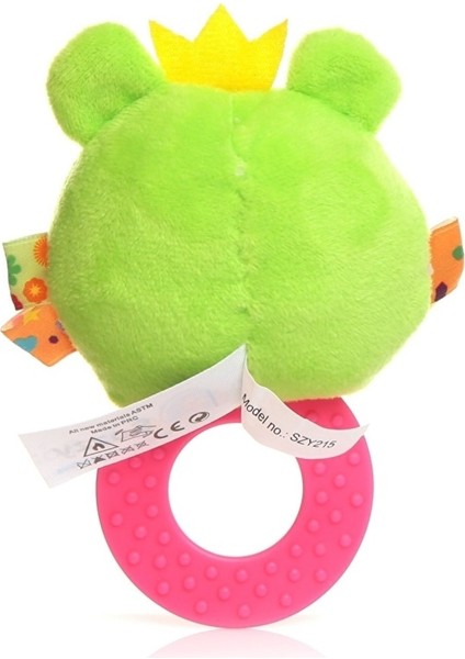 Renkli Çıngıraklı Dişlik Kurbağam, Eğlenceli ve Güvenli Bebek Oyuncağı fırsatları