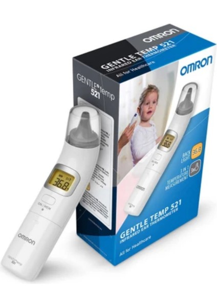 Gelişmiş, Hassas 1 Saniyelik Ölçüm; Gentle Temp 521, 3'ü 1 Arada Kulaktan Ateş Ölçer