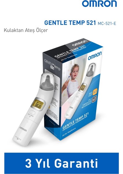 Gelişmiş, Hassas 1 Saniyelik Ölçüm; Gentle Temp 521, 3'ü 1 Arada Kulaktan Ateş Ölçer indirimleri