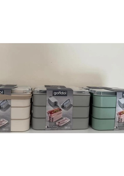 Layer Lunch Box Kilitli Kat Kat Beslenme Kutusu Çatal Kaşıklı Taşınabilir modelleri