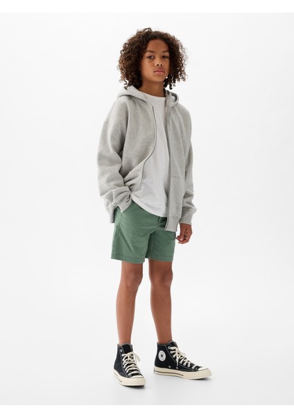 Erkek Çocuk Yeşil Twill Easy Şort