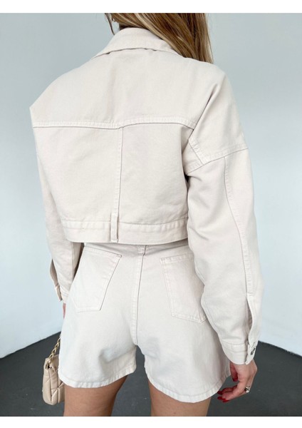 Fermuarlı Çift Cepli Denim Ceket fiyatları