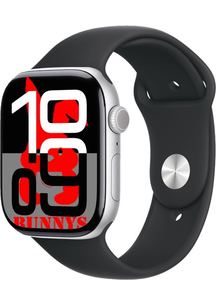 Apple iPhone 12 Uyumlu Siyah Akıllı Saat WATCH10 2025 Hediyeli Amoled Ekran