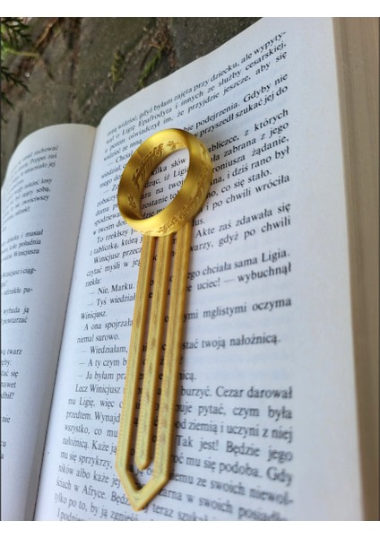 Yüzüklerin Efendisi Yüzük Tasarımlı Kitap Ayracı | 3D Baskı, Koleksiyonluk & Hediye