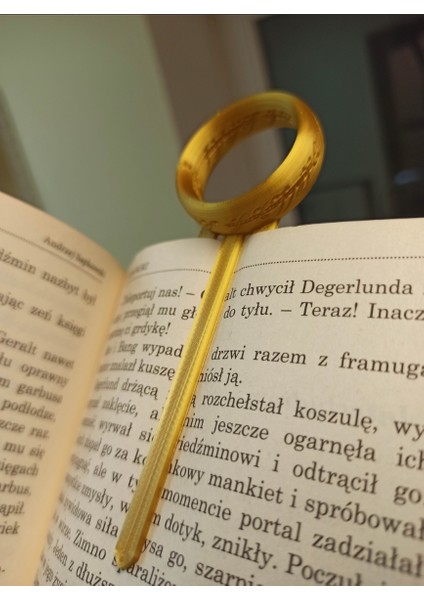 Yüzüklerin Efendisi Yüzük Tasarımlı Kitap Ayracı | 3D Baskı, Koleksiyonluk & Hediye