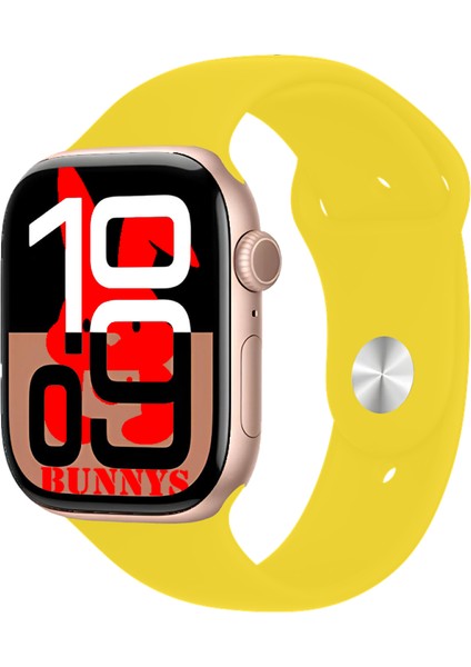 Poco X4 Gt Uyumlu Sarı Akıllı Saat WATCH10 2025 Hediyeli Amoled Ekran