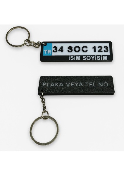 Kişiye Özel Plaka Anahtarlık,anahtarlık,hediye,özel Armağan, Şık Tasarım, 3D Tasarım, Kişisel Ürün,