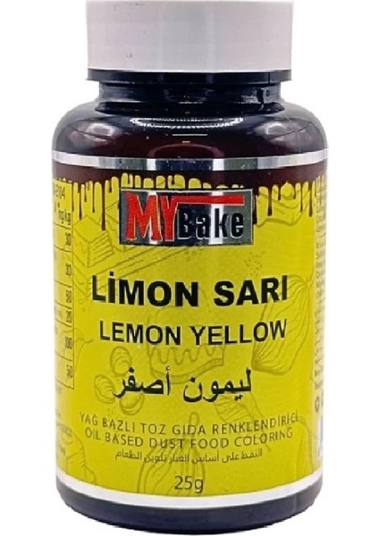 Yağ Bazlı Toz Boyamy Bake 25 gr Limon Sarısı