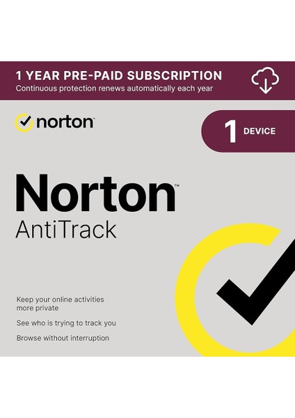 Antitrack (Pc/mac) - 1 Cihaz 1 Yıl Abonelik Kodu