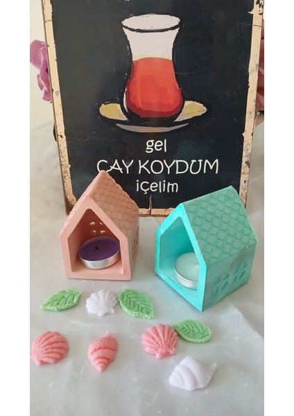 2 Adet Yılbaşı Ev, Kulübe, Mumluk, Hediyelik fiyatları