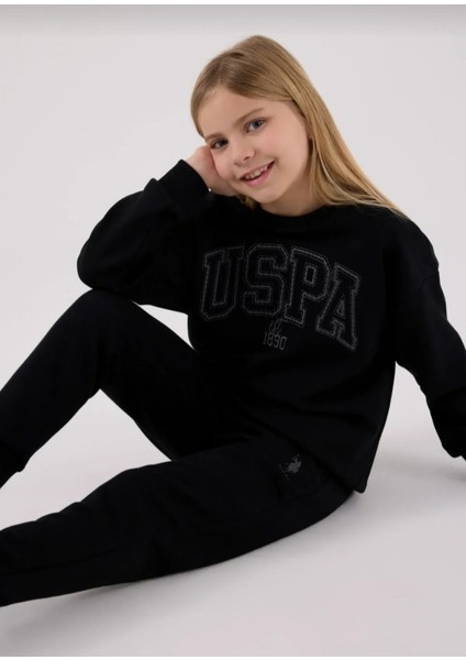 U.s. Polo Assn Kız Çocuk Siyah Eşofman Takımı