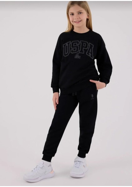 U.s. Polo Assn Kız Çocuk Siyah Eşofman Takımı modelleri