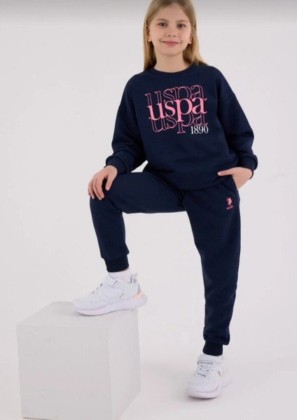 U.s. Polo Assn Kız Çocuk Lacivert Eşofman Takımı modelleri