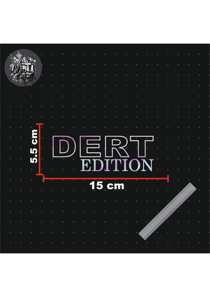 Dert Edition Yazı Jdm Araba-Motosiklet Cam Etiket Sticker-Hologram Dert Edition Sticker fiyatları