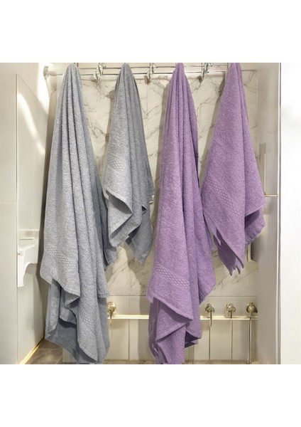 4 Lü Banyo Havlu Seti Pamuklu / Hamam Seti / Battal Boy Havlu Seti fiyatları
