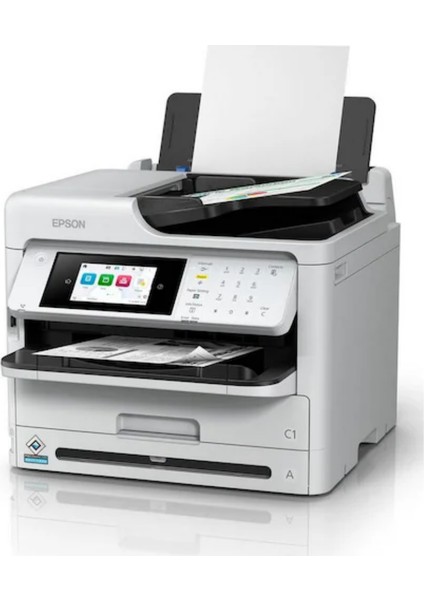 Wi-Fi, Ethernet, USB ve Mobil Baskı Desteği Workforce Pro Müreekep Püskürtmeli Yazıcı WF-M5899DWF + 1 Paket A4 Hediye