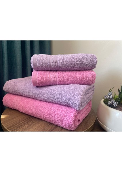4 Lü Banyo Havlu Seti Pamuklu / Hamam Seti / Battal Boy Havlu Seti fiyatları