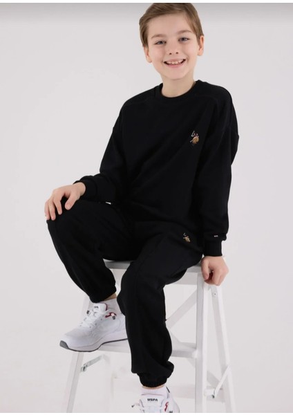 U.s. Polo Assn Erkek Çocuk Siyah Eşofman Takımı