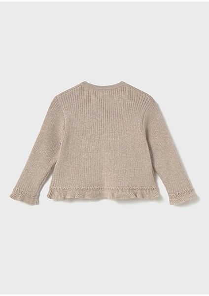 Bej Kız Bebek Fırfırlı Örgü Hırka 2358 fiyatları