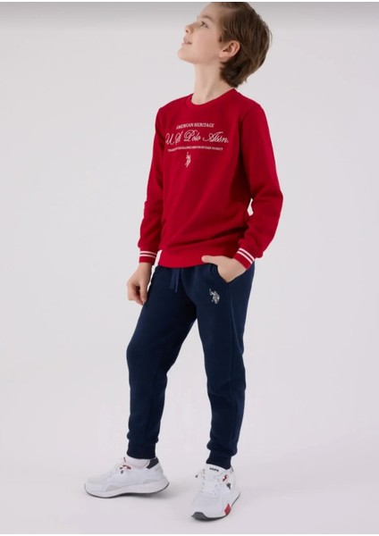 U.s. Polo Assn Erkek Çocuk Kırmızı Eşofman Takımı modelleri
