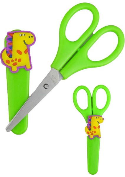 Yeşil Dinozor Figürlü Çocuk Okul Makası, Eğlenceli ve Kullanışlı Tasarım modelleri