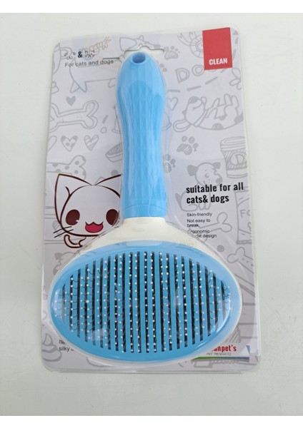 Otomatik Temizlenen Tuşlu Evcil Hayvan Fırçası Kedi Köpek Tüy Toplayıcı Tarak