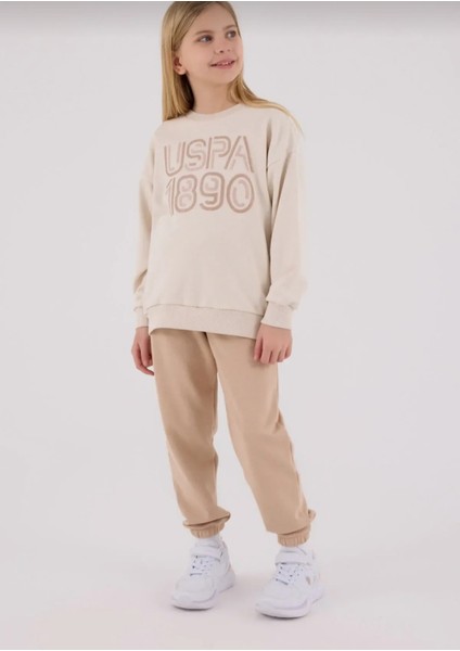 U.s. Polo Assn Kız Çocuk Bej Eşofman Takımı modelleri