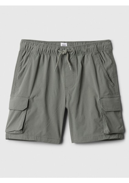 Erkek Çocuk Gri Hybrid Pull-On Kargo Şort