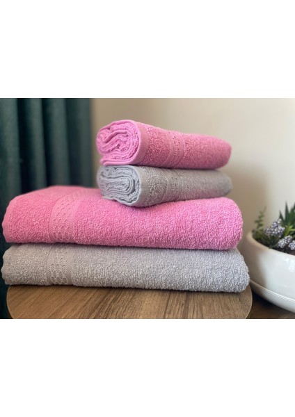 4 Lü Banyo Havlu Seti Pamuklu / Hamam Seti / Battal Boy Havlu Seti fiyatları