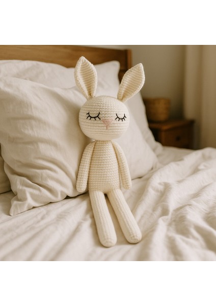 El Örgüsü Tavşan Amigurumi Uyku Oyuncağı, %100 Pamuk Iplik, Tatlı ve Yumuşak Tasarım fırsatları