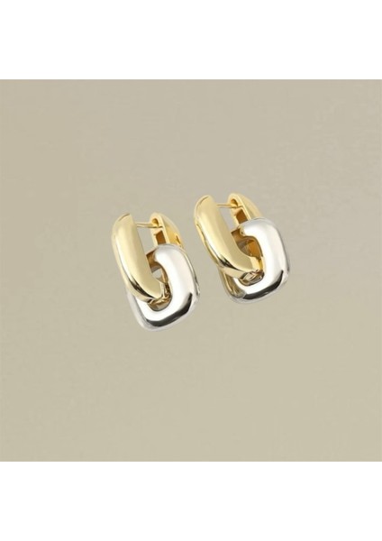 Zincir Halkalı Kalın Formlu Kadın Küpe | Göz Alıcı ve Zamansız Şıklık