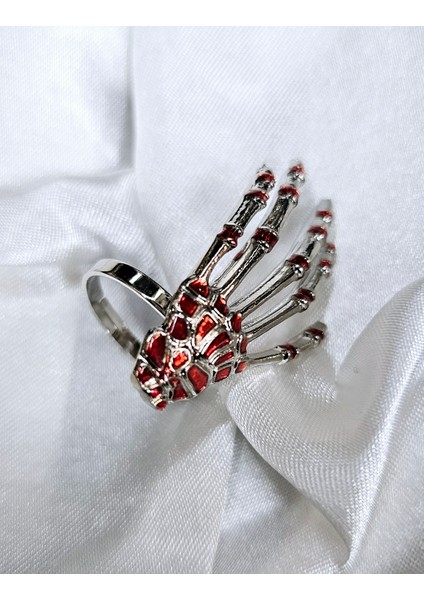 Ayarlanabilir Kırmızı Iskelet Yüzük fiyatları