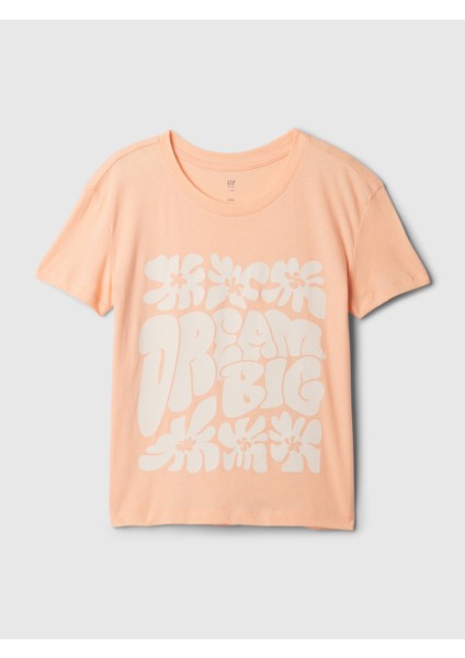 Kız Çocuk Turuncu Grafikli T-Shirt fiyatları