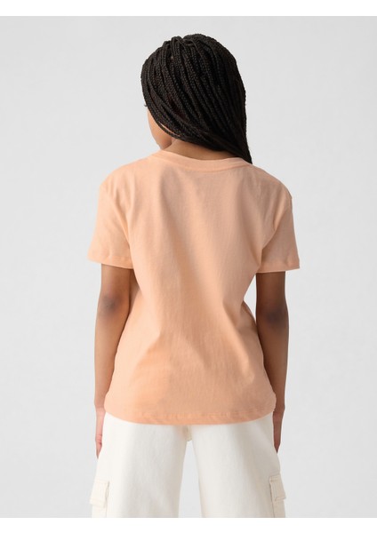 Kız Çocuk Turuncu Grafikli T-Shirt fırsatları