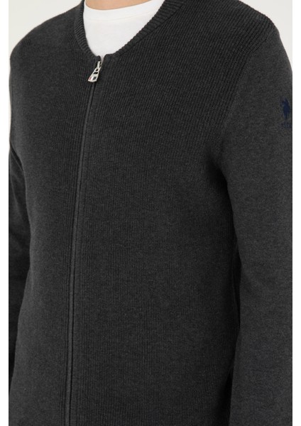 Erkek Antrasit Melanj Hırka (Triko) 50293528-VR081