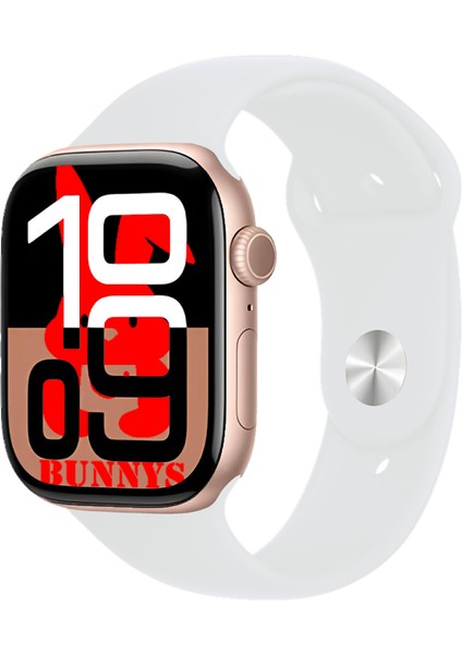 Poco X4 Pro Uyumlu Beyaz Akıllı Saat WATCH10 2025 Hediyeli Amoled Ekran