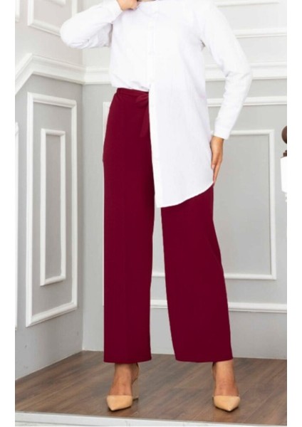 Siyah Yüksek Bel Bol Paça Pantolon